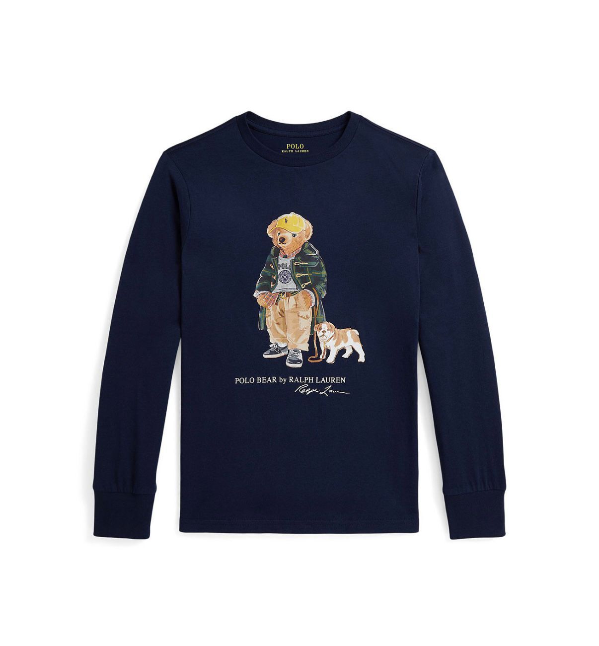 [USW] POLO RALPH LAUREN REFINED NAVY BIG BOYS POLO BEAR LONG SLEEVE T-SHIRT, UZZ643 (UZZ643)