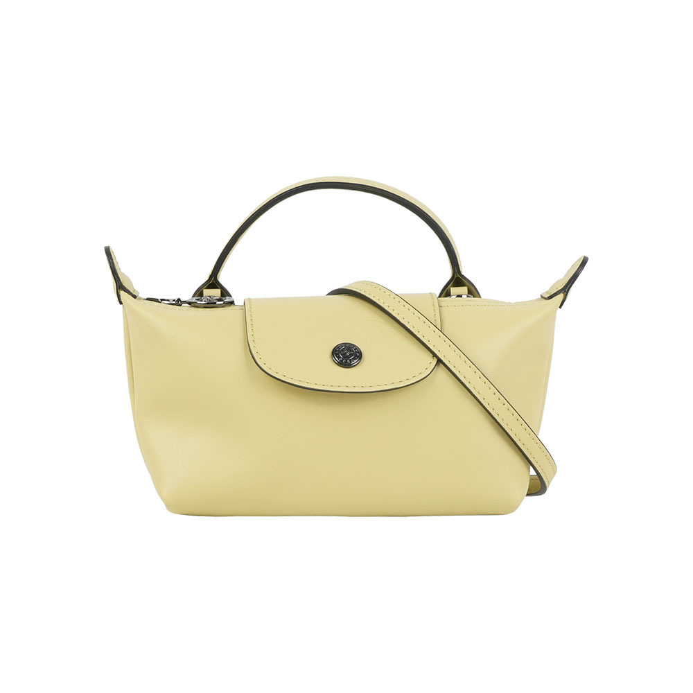 【Longchamp】Le Pliage Xtra XS 小牛皮迷你二用包(開心果綠色)