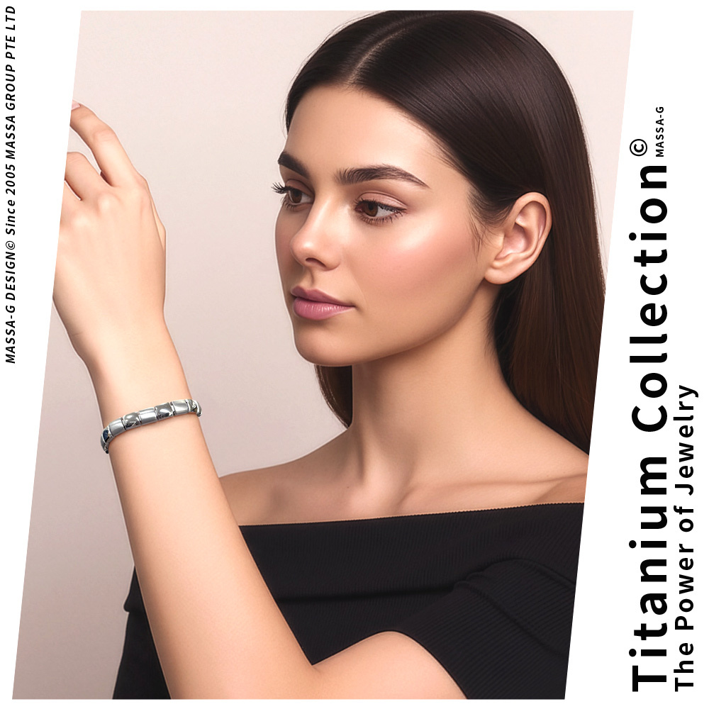 MASSA-G 純鈦系列【克洛諾斯之環】純鈦手環(全金屬鍺19顆)