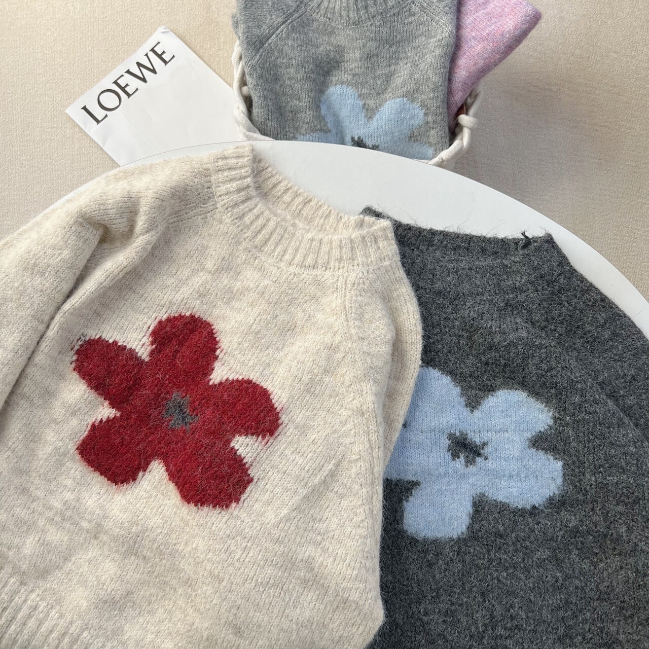 5792 花朵針織上衣