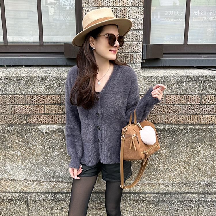 2WAY鈕扣毛海外套