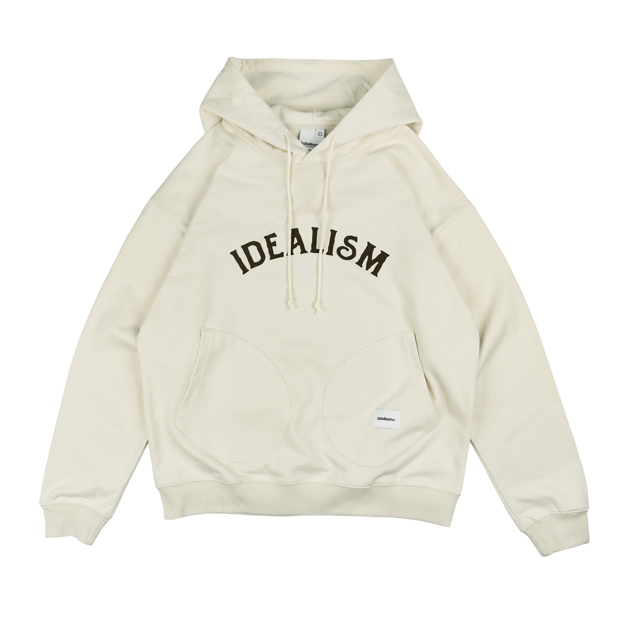 idealism DB Pocket Hoodie 米白色 棕色 復古 雙袋 連帽 帽T【ID25049】