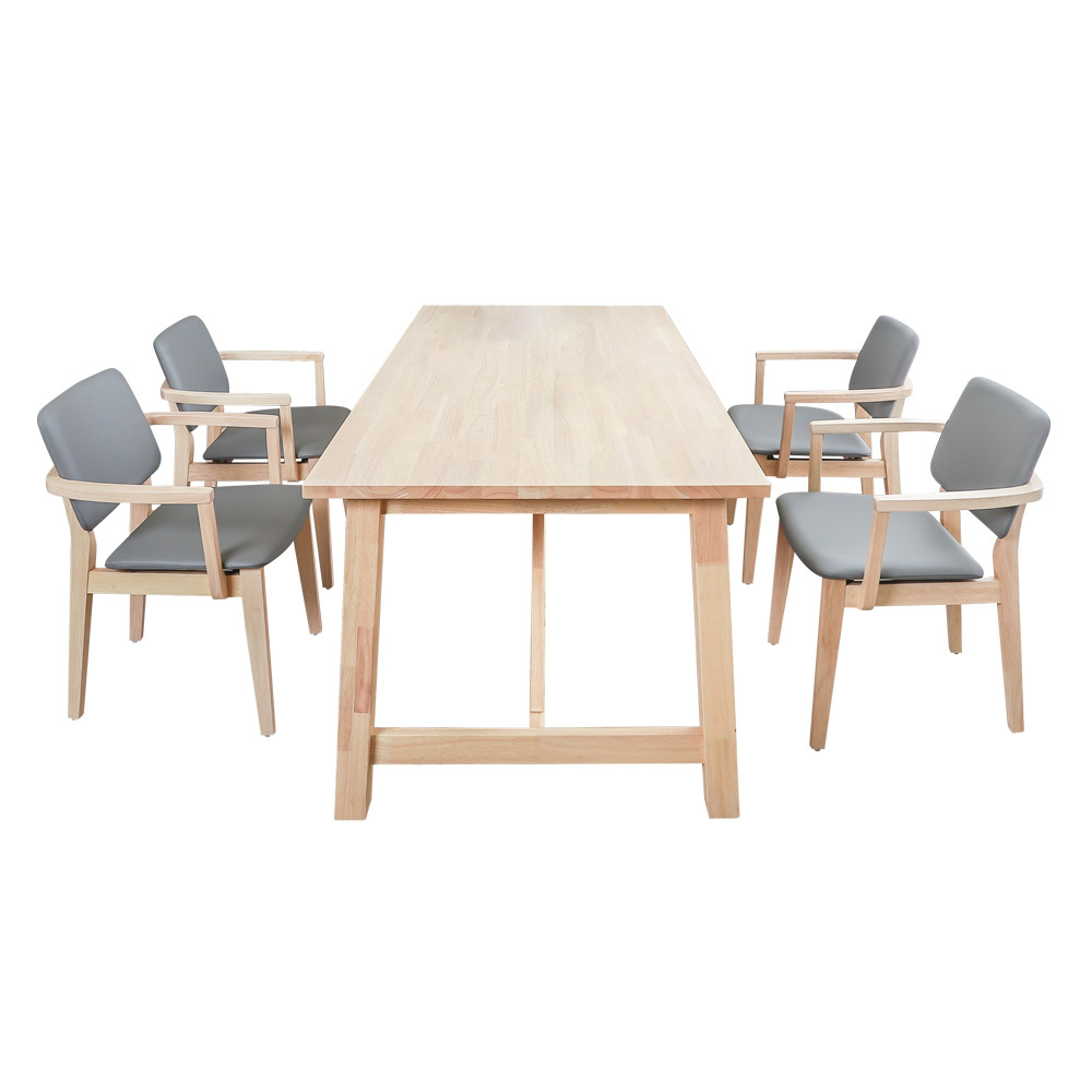 菲利6尺實木餐桌椅組合(一桌四椅)