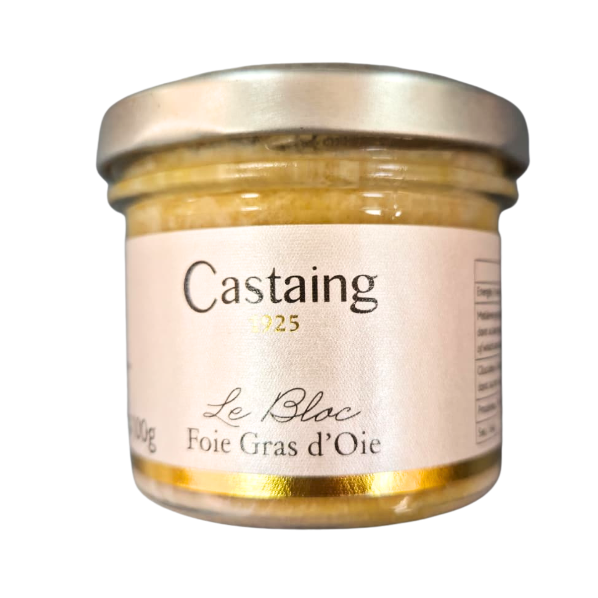 法國  Castaing 鵝肝玻璃樽裝 (鵝肝88%) Bloc Of Goose Foie Gras 100克 / 樽, 法國鵝肝