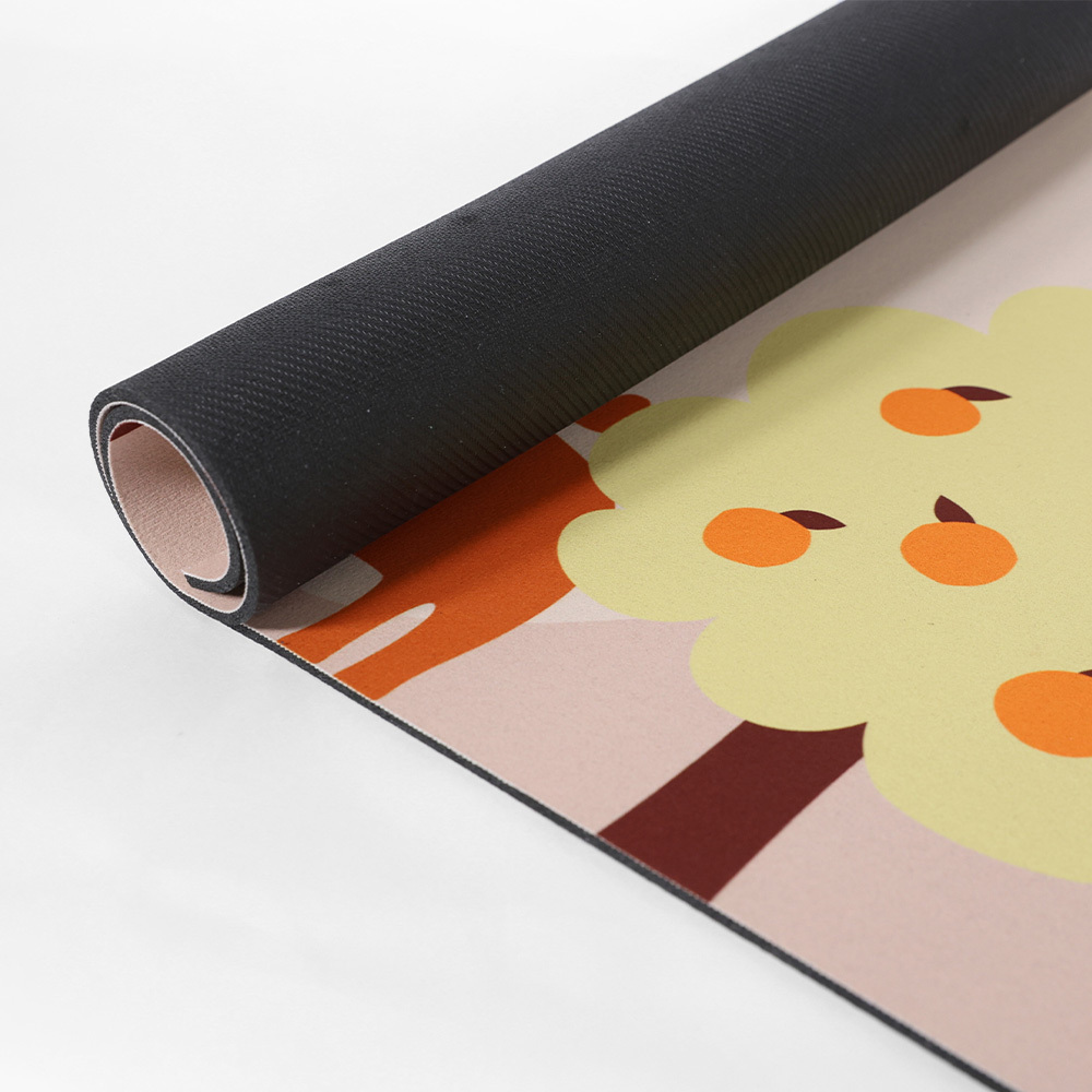 速乾軟式硅藻防滑地墊- 果園散步(橘)