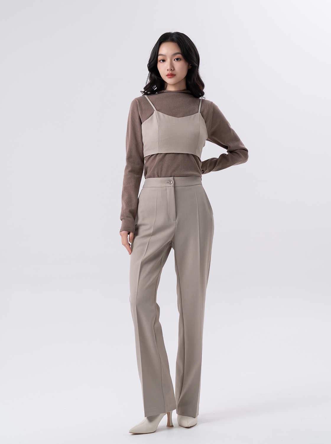 【期間限定】抗皺長腿西裝褲