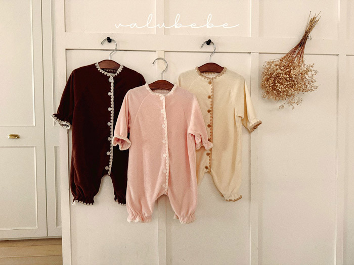 正韓春valu_bebe 三色滾邊溫柔連身衣