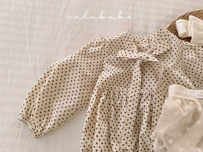 正韓春valu_bebe 兩色綁帶領結包屁衣