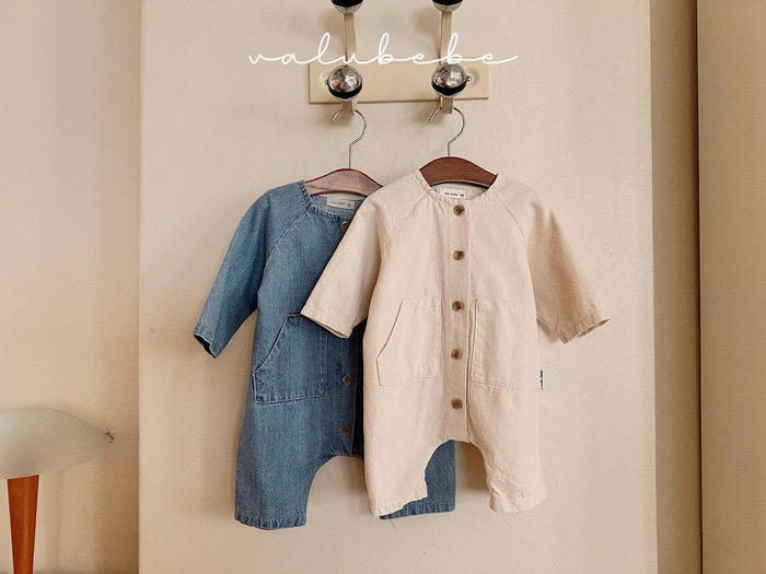 正韓春valu_bebe 兩色工裝感連身衣