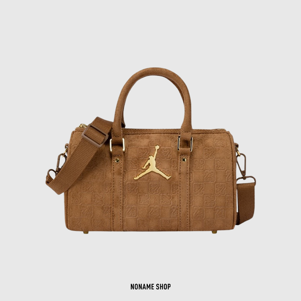 NIKE JORDAN MONOGRAM系列 MINI 棋盤格 老花 仿麂皮 波士頓包 水桶包 手提包 側背包