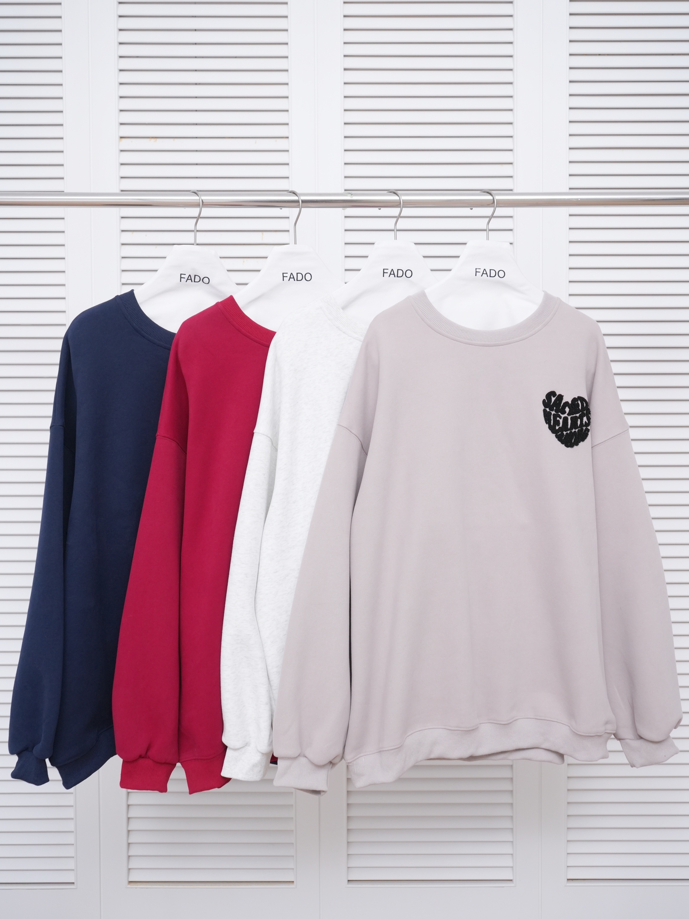 法朵Fado shop｜前後刺繡圓領大學Tee 0214136 四色