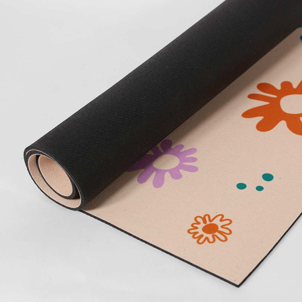 速乾軟式硅藻防滑地墊- 花開滿地(奶油)