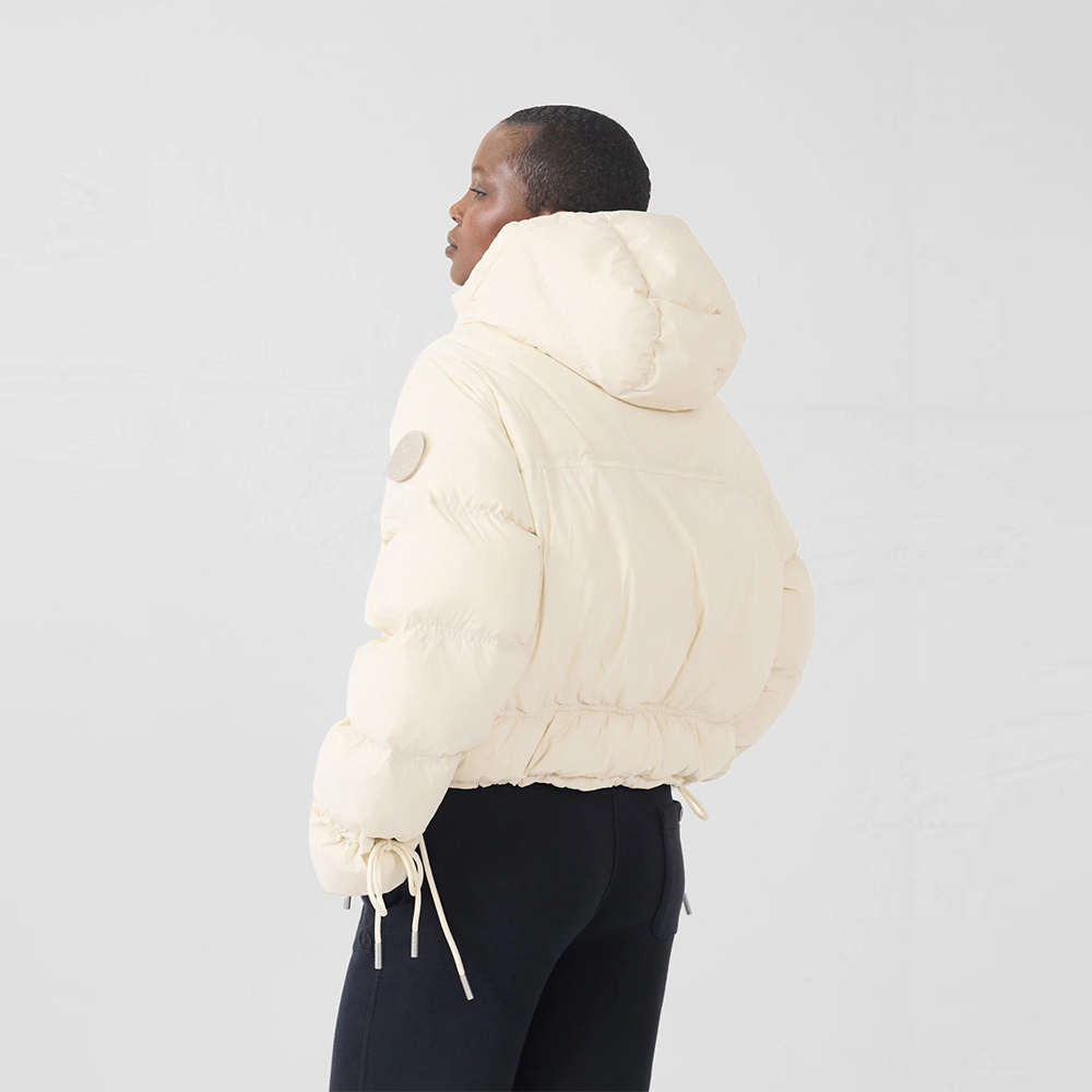 【JOTT】NAI彈力合身極冷連帽羽絨外套(白)