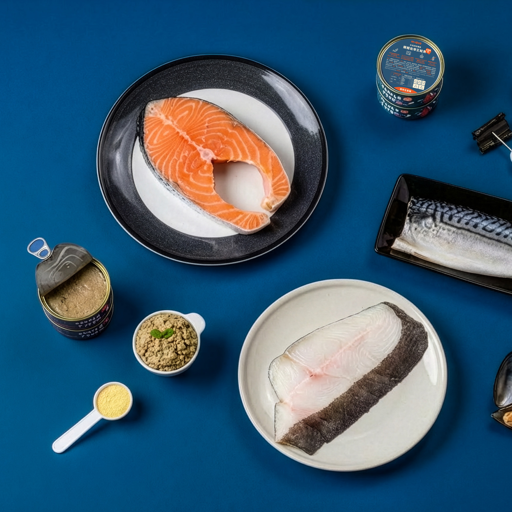 貓｜ 鮮肉主食罐 • 鯖鱈佐帝王鮭魚