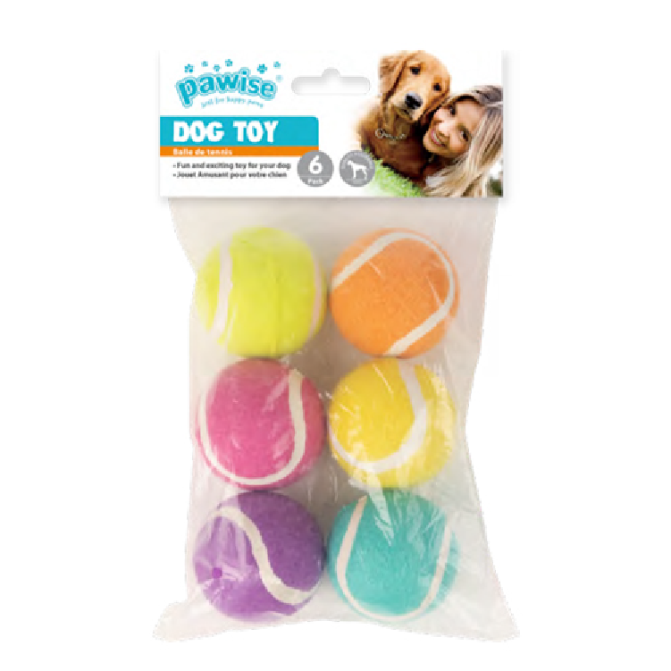 Pawise |6色網球(6個入) (NO.14762)