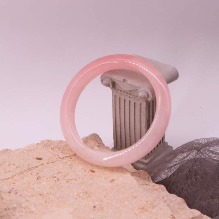 【天然石水晶手鐲】圈口尺寸58～59 色勻粉水晶