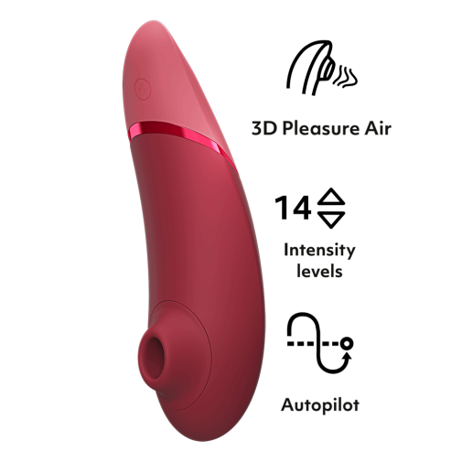 Womanizer Next Clitoral Stimulator - 3D Pleasure Air & Climax Control Wine Red