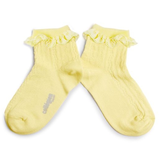 (預購) COLLEGIEN 刺繡低筒襪 Marie Antoinette - 039 Vanille 香草