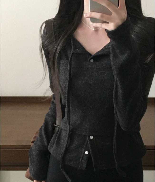 秋冬預訂｜抓絨針織開襟衫套裝