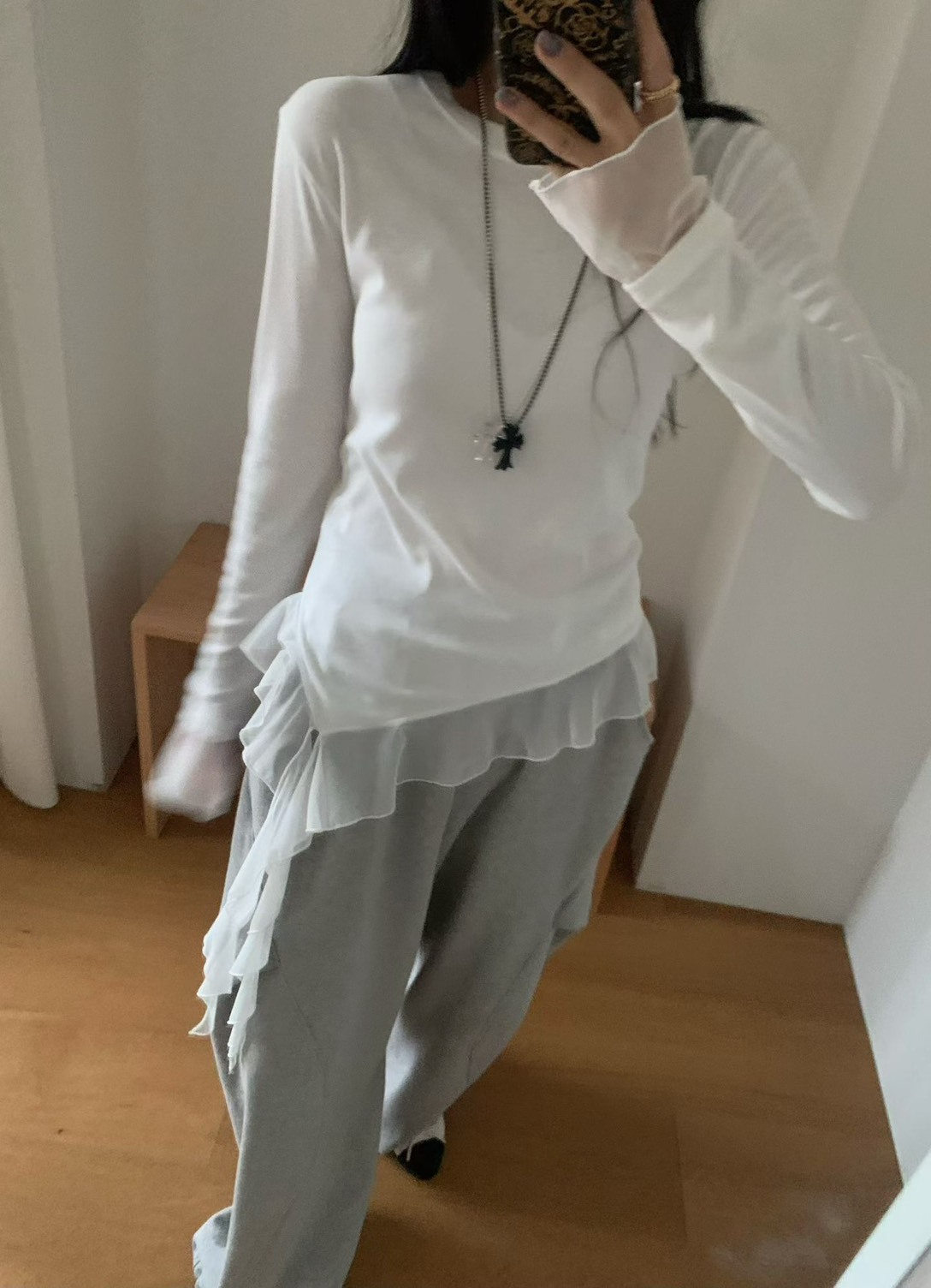 斜紗襬內搭t