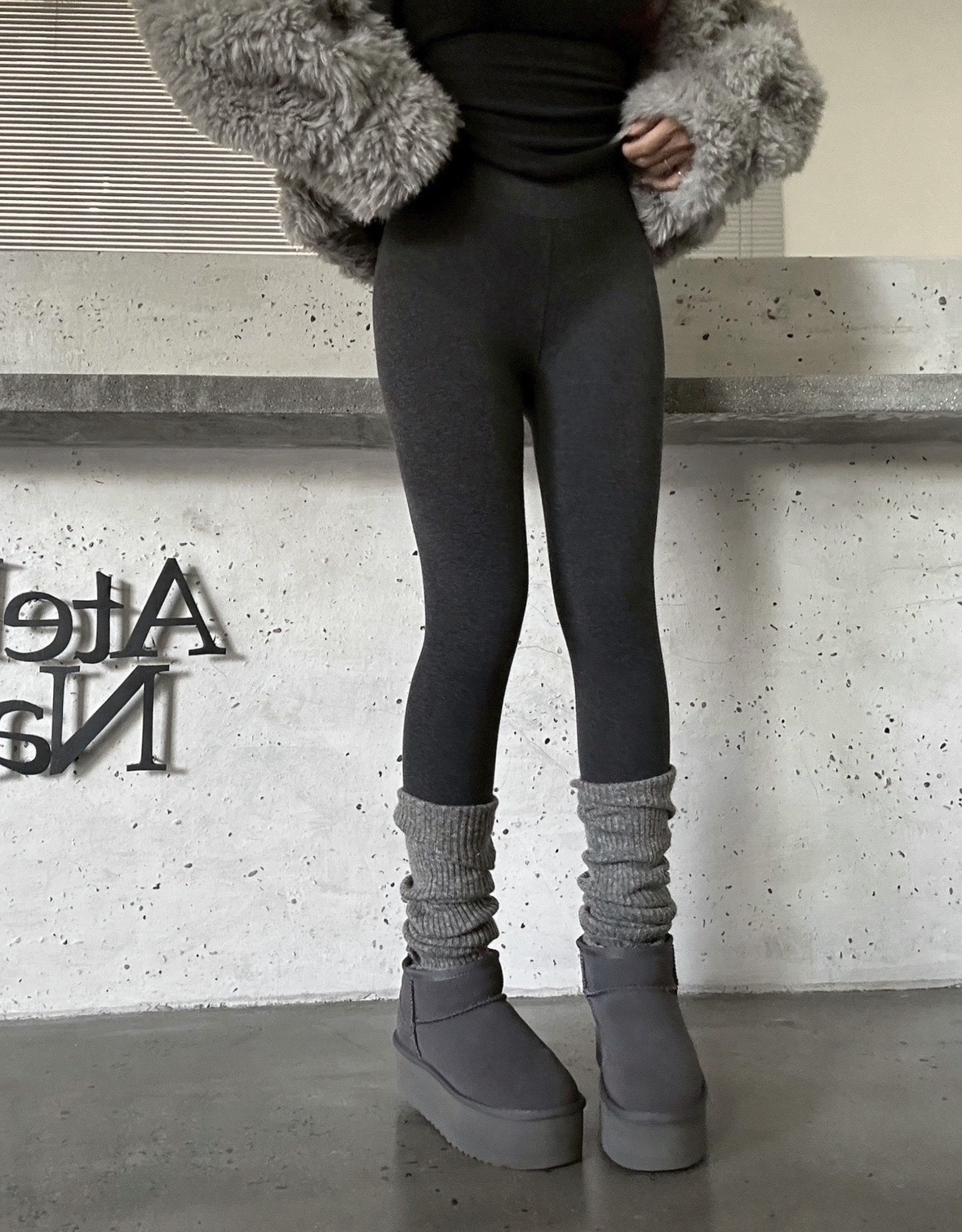 組合限定 - 治癒感羊毛針織堆堆襪 (面料巨柔）