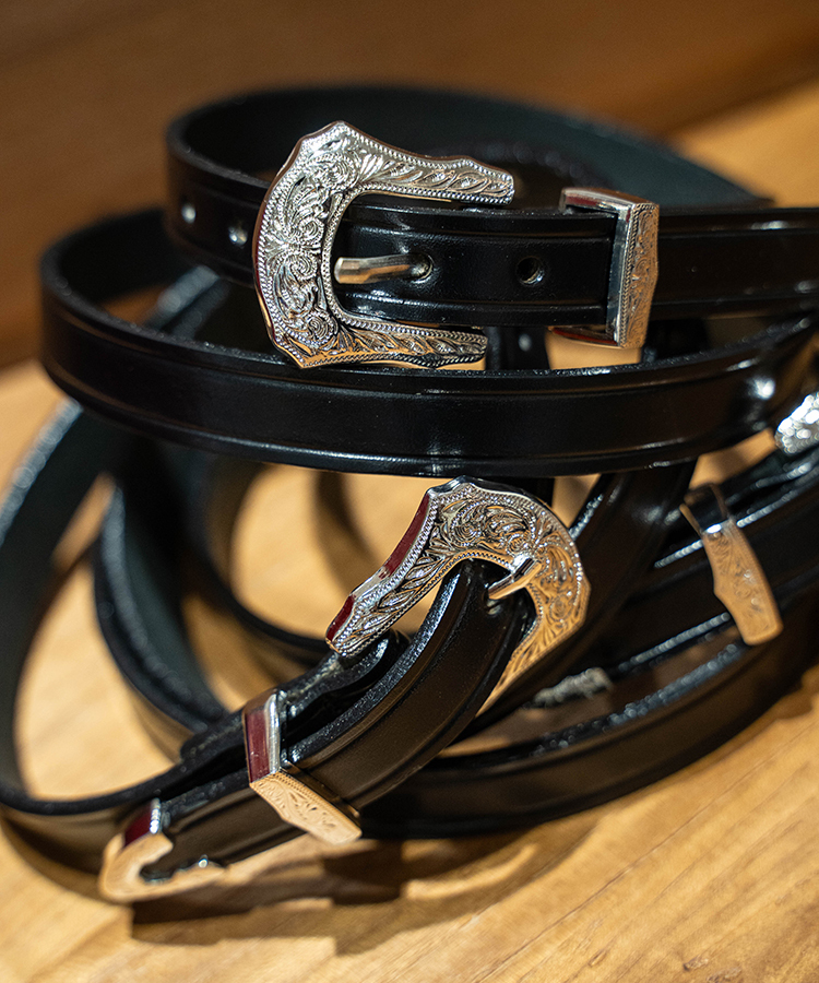 Tory Leather | 3/4“ Bridle Leather Silver Buckle Set Belt 2244