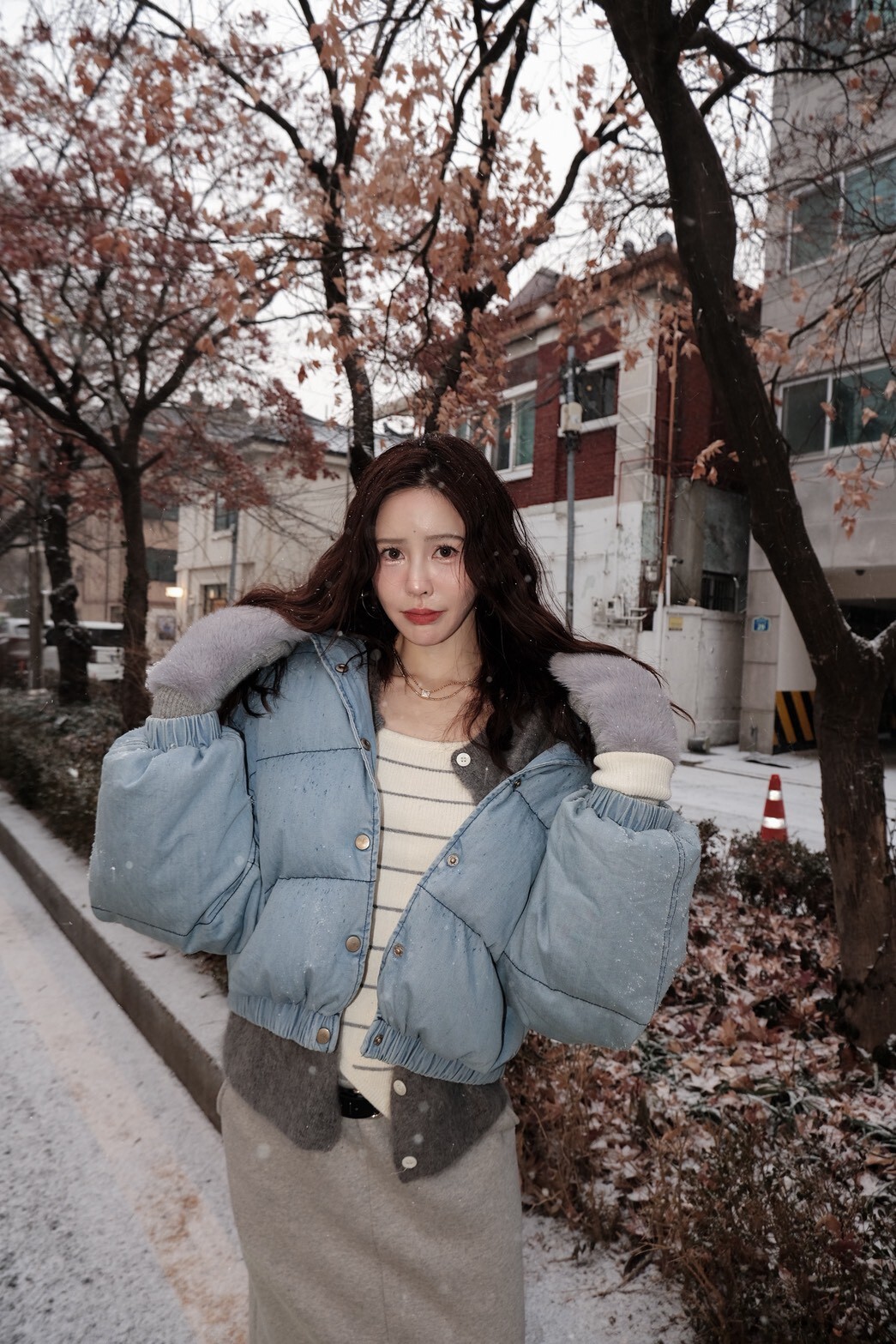 #AD01牛仔鴨絨外套(淺青/中青)