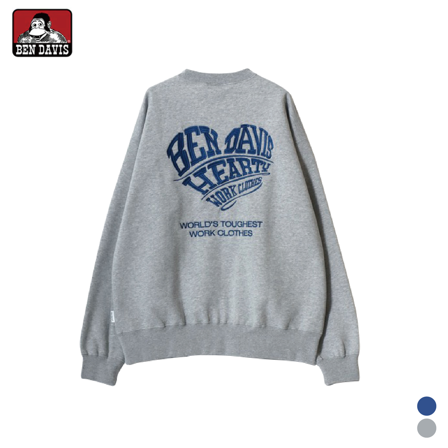 【 BEN DAVIS | HEARTY EMB CREW 愛心刺繡圓領TEE - 2色 】