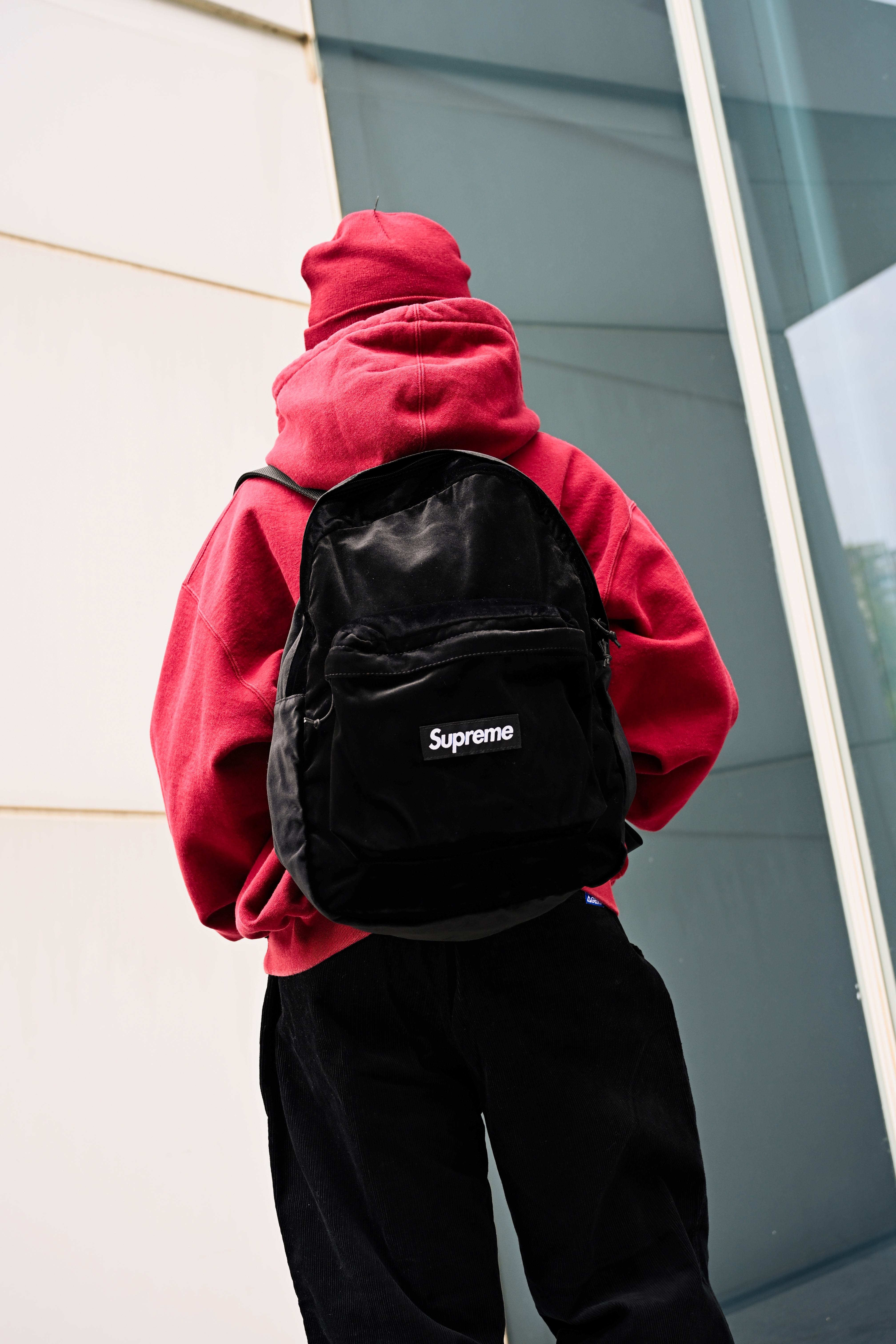 ☆ETW☆【EASY TO WEAR】Supreme 25FW Velvet Backpack 天鵝絨 後背包