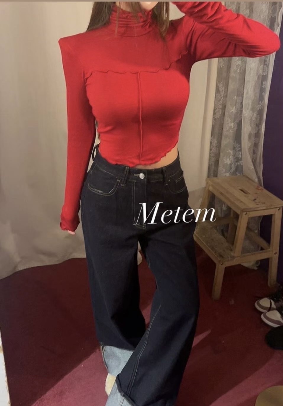 捲邊刷絨打底衣