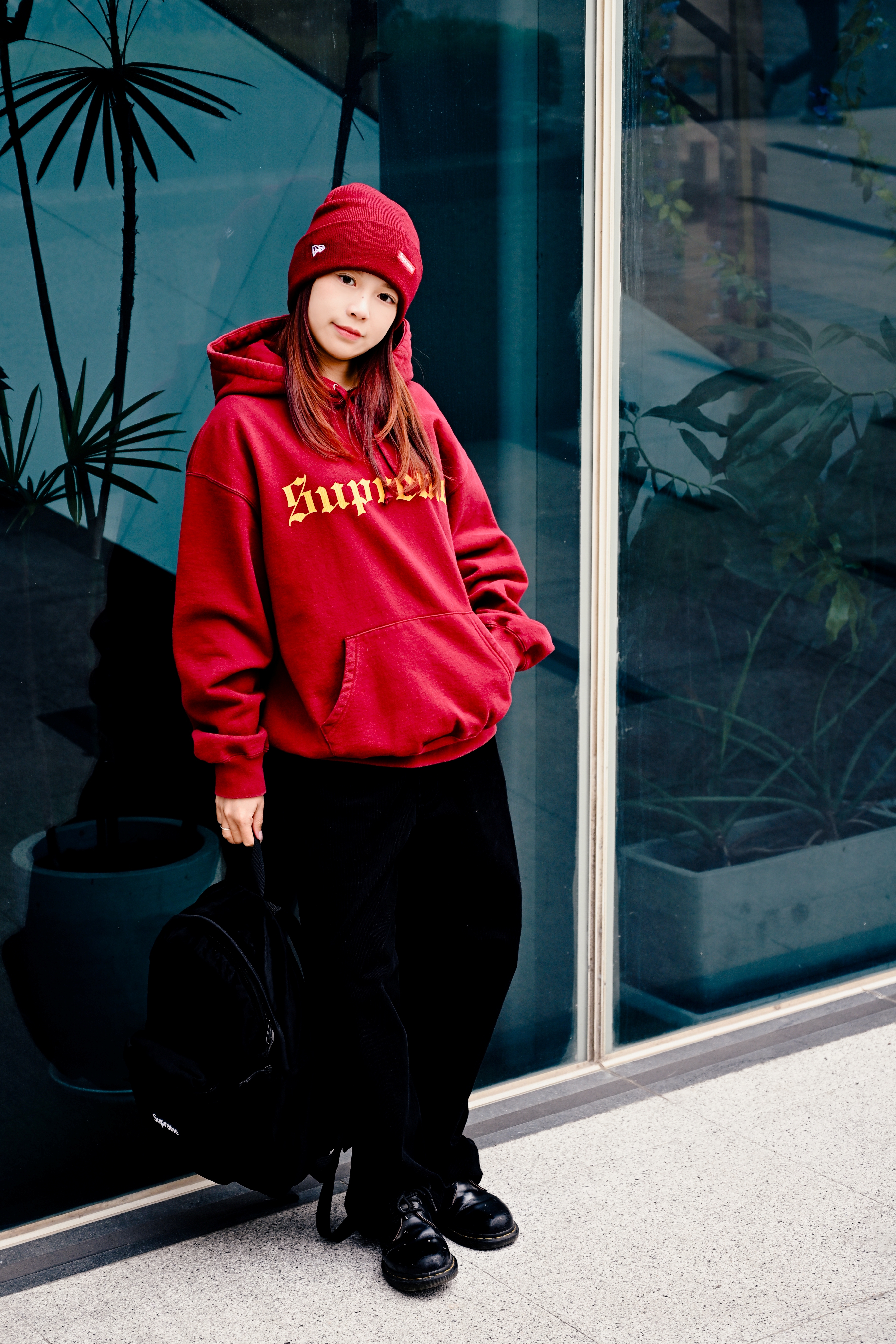 ☆ETW☆【EASY TO WEAR】SUPREME Washed Old English Hooded Sweatshirt 帽T 秋冬