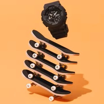 【CASIO 卡西歐】BABY-G 經典復古多功能電子雙顯玫瑰金街頭時尚手錶 BA-110XBC-1A