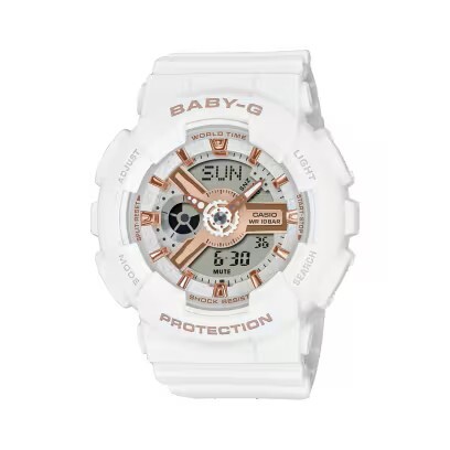 【CASIO 卡西歐】 BABY-G 經典多功能電子雙顯玫瑰金街頭時尚 BA-110XRG-7A