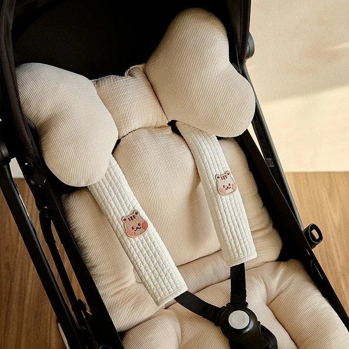 NEW✨DTD果凍人物絎縫系列-嬰兒推車手推桿安全帶保護套(2p)