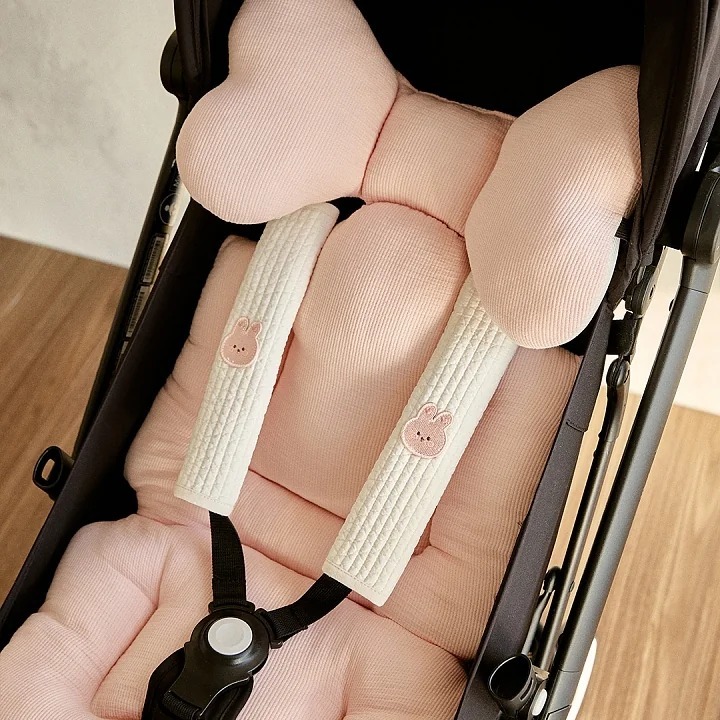 NEW✨DTD果凍人物絎縫系列-嬰兒推車手推桿安全帶保護套(2p)