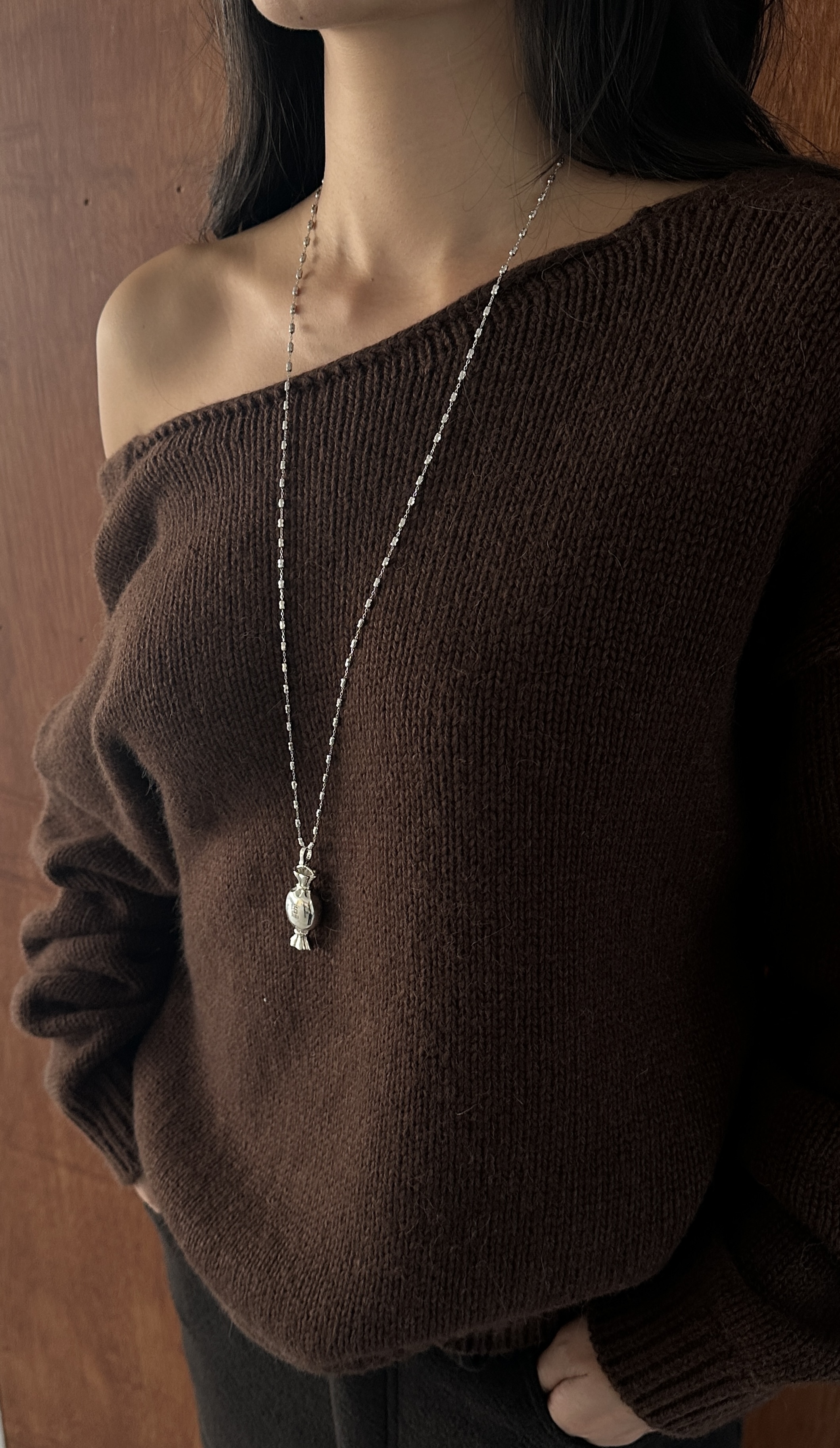 純銀糖果吊墜項鍊