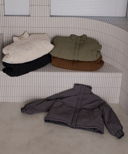 【預購】FORKSY. 防潑水 高領 立領 加厚羽絨外套 拉鍊 排扣 抽繩 霧面尼龍 保暖