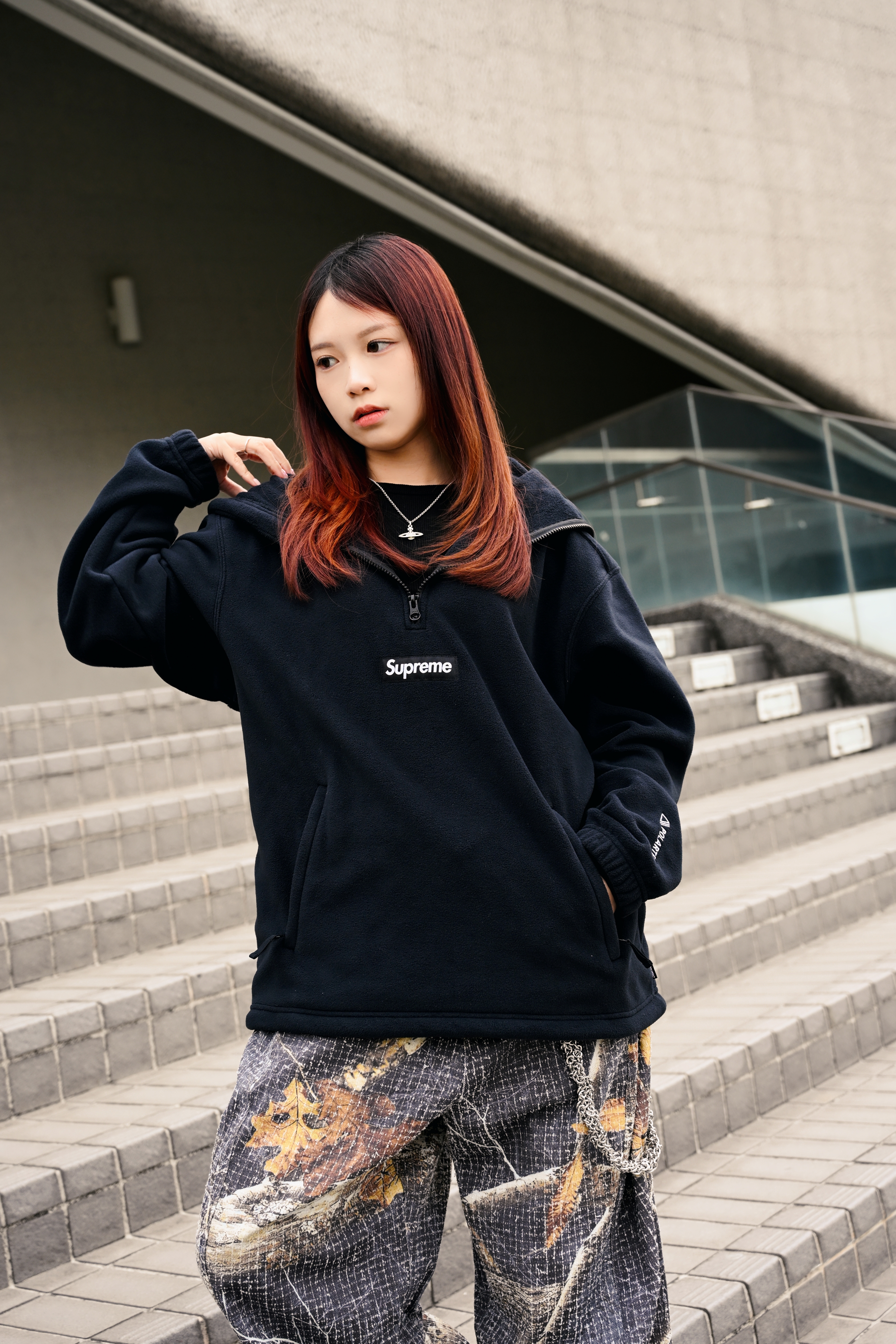 ☆ETW☆【EASY TO WEAR】Supreme Polartec Face Mask Half Zip Hooded Sweatshirt 保暖 帽t 長袖 秋冬