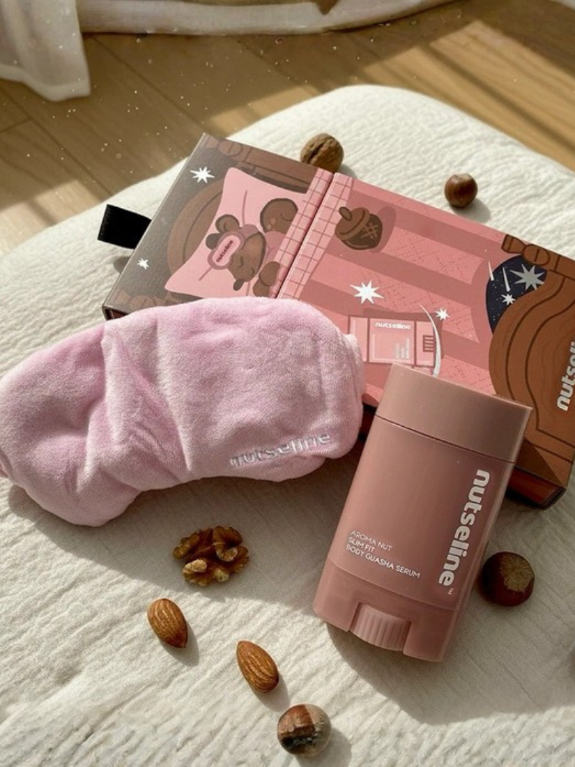 【 現貨｜預購 】Nutseline 二合一香氛堅果刮痧精華棒禮盒 韓國