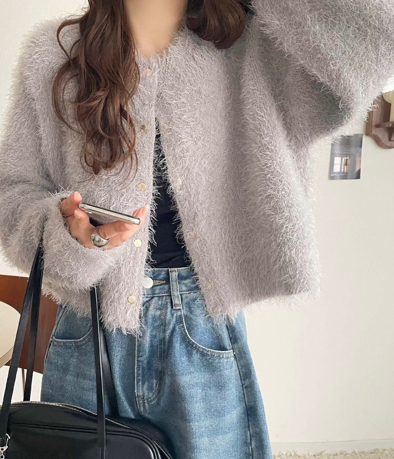 【預購】JN011305 classicalelf 雙面羽毛短版長袖外套