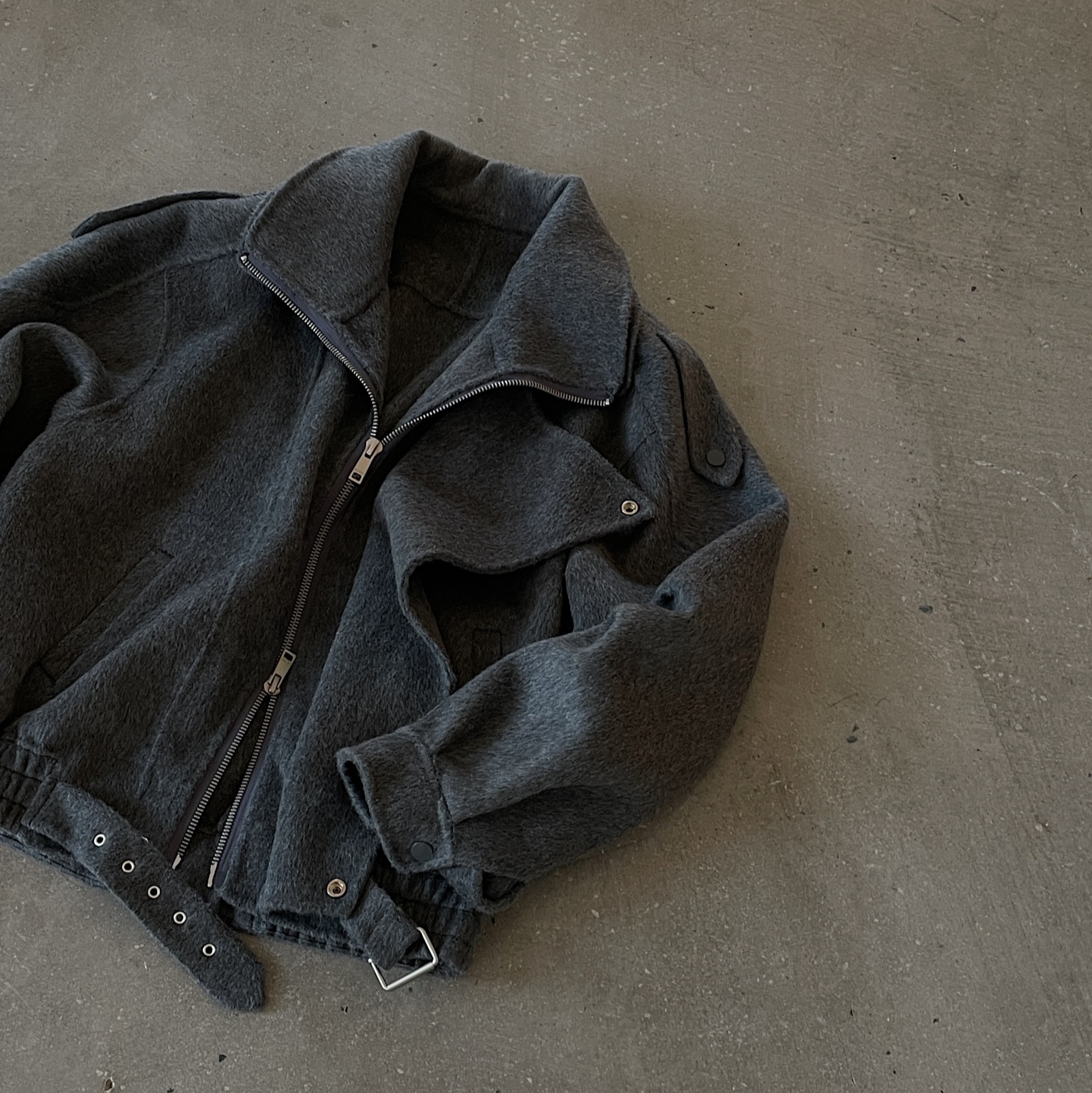 高端檔口出品. WOOL 90% 高奢低調羊毛騎士外套 (人生一定要有一件拿得出手的高級外）