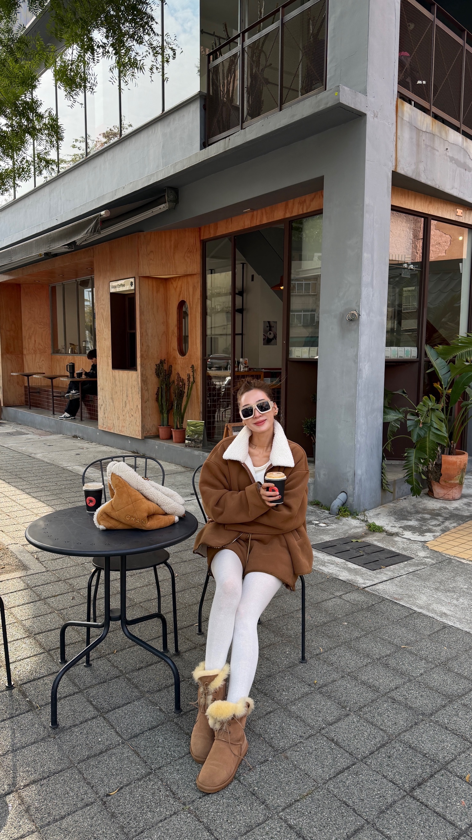 焦糖奶蓋羊羔毛套裝