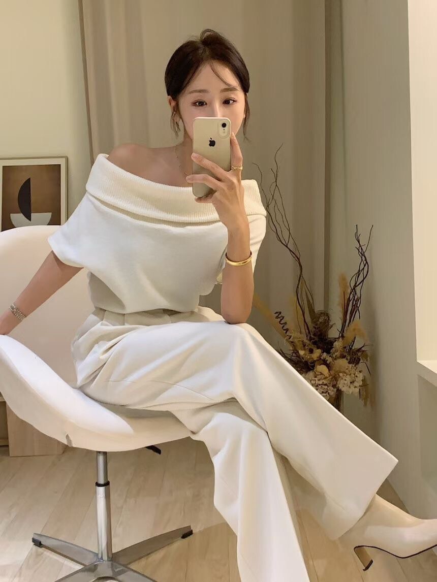 優雅女子修身打褶感西裝褲長褲-S-Ｍ / 3色