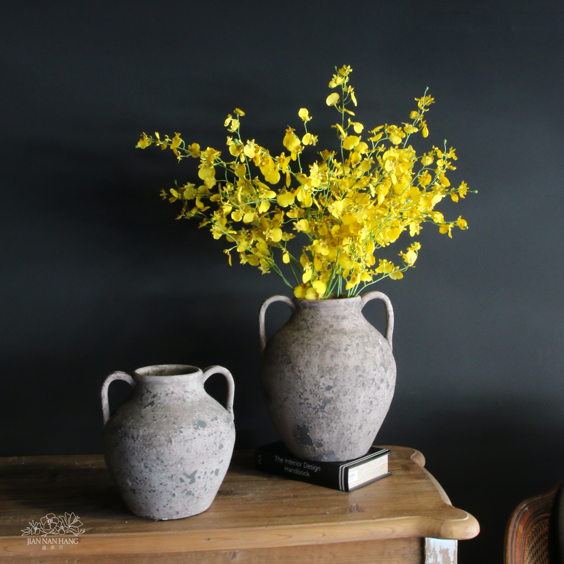 陶瓷花器 原土雙耳壺 2尺寸