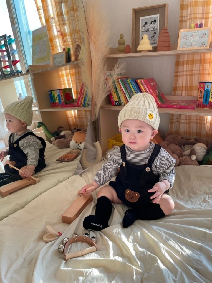 韓國🇰🇷Moran 熊熊吊帶包屁衣(S-M)