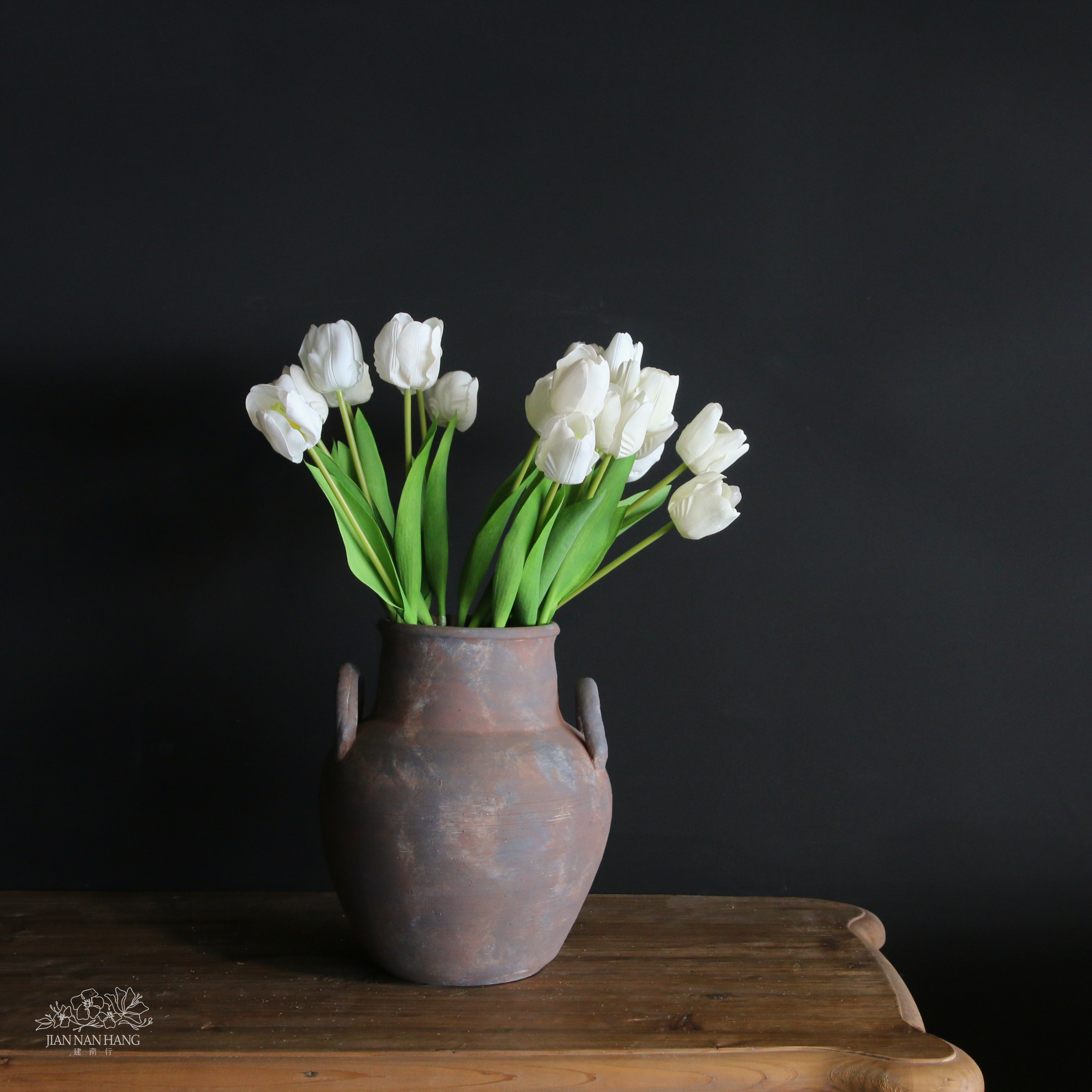 陶瓷花器 夜土直口壺