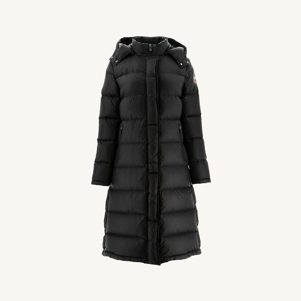 【JOTT】KAR極冷連帽長版羽絨外套(黑)