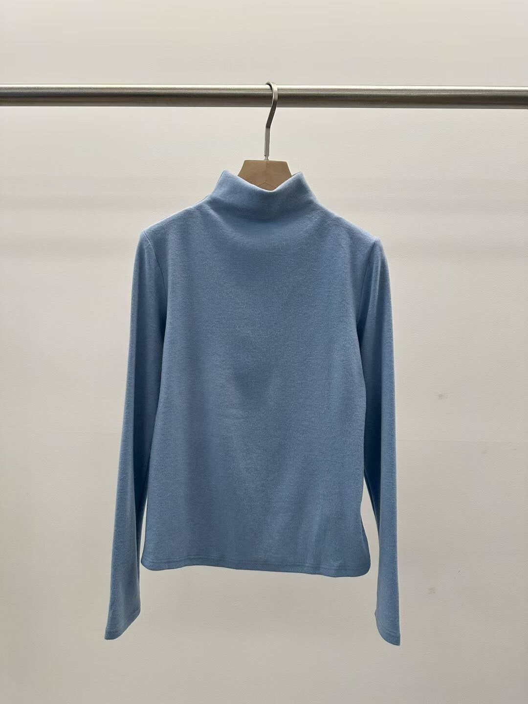 秋冬百搭色系立領長袖上衣-F / 4色