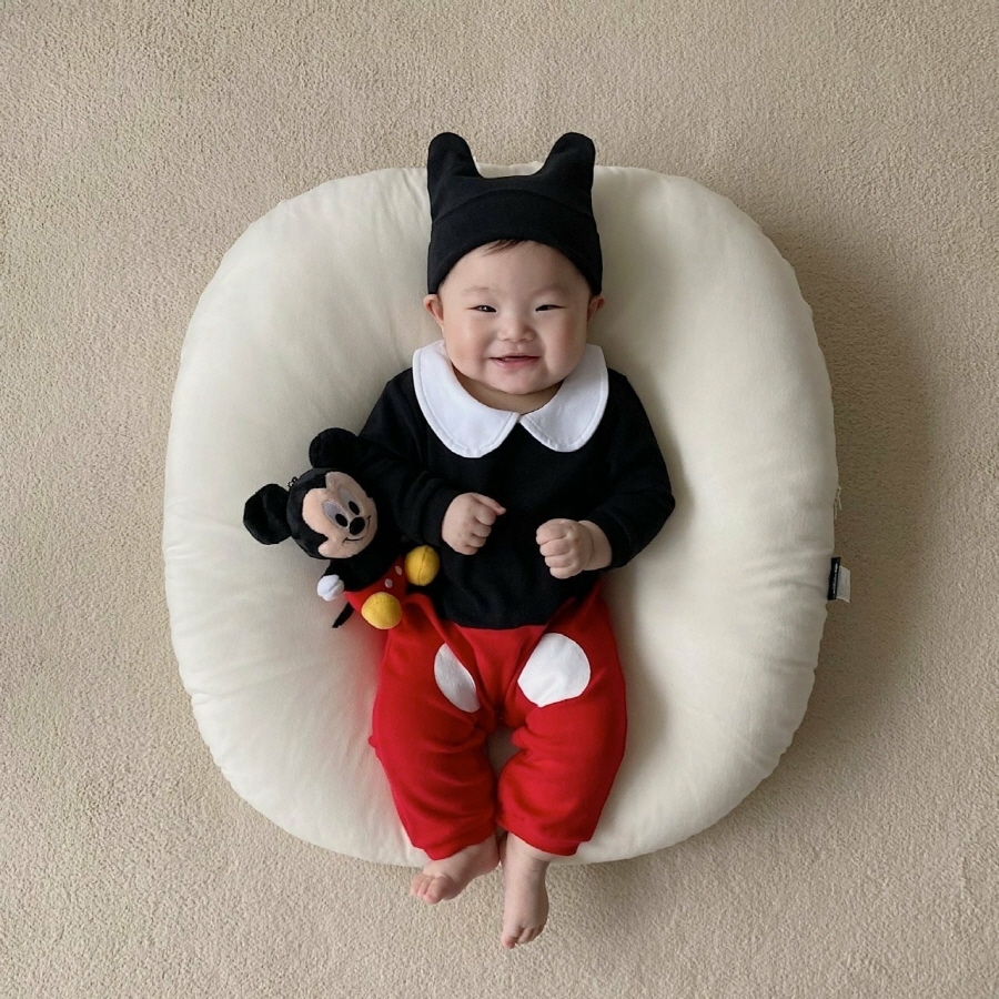 韓國🇰🇷Moran 米奇米妮造型連身衣服帽(S-M)