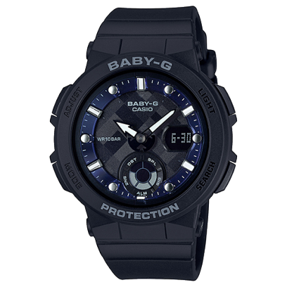 【CASIO 卡西歐】 BABY-G 經典多功能電子雙顯街頭時尚 BGA-250-1A